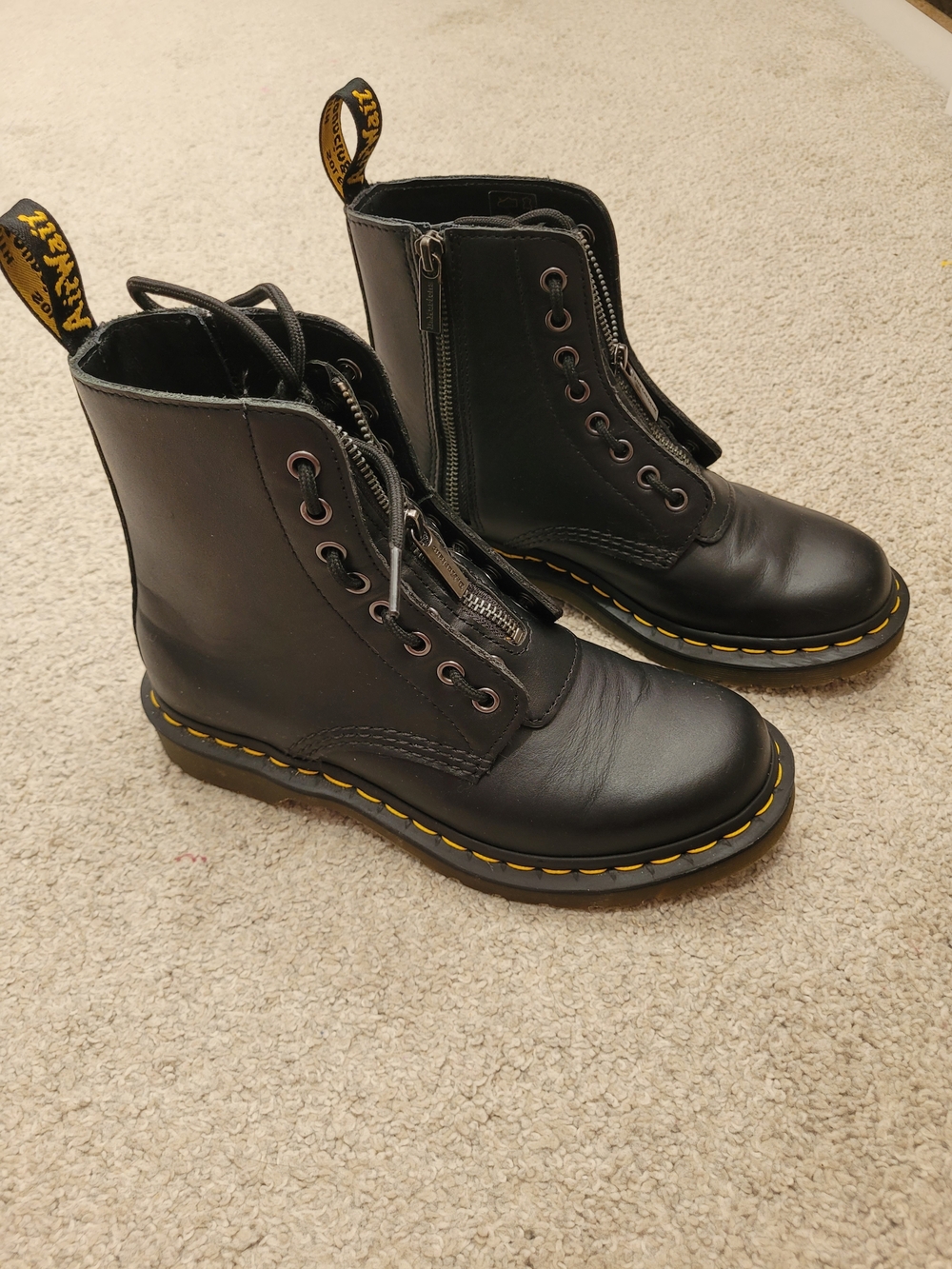 Dr. Martens 1460 Double Zip Leather Lace-Up Boots